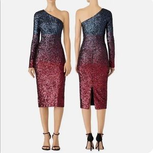 Gorgeous one shoulder ombre dress by Dress the Population!